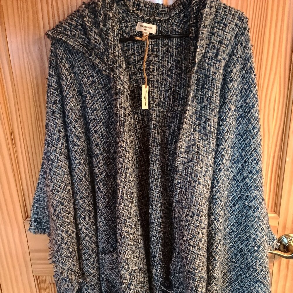 World Market Hooded Poncho